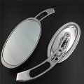 Smt-oval Shape Custom Chrome Mirrors Compatible With All Cruiser Bikes Models Royal Star Stratoliner Roadliner Road V-star