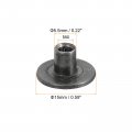 Uxcell M4 T-nuts 12pcs Carbon Steel Tee Nut Round Base Weld Nuts 8mm Height Through Hole Flange Insert Female Thread Plate Dark