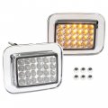 Hecasa Led Turn Signal Light Lamp Compatible With 03-09 Hummer H2 Base Amber Parking Cornering Lamps Right Left Side Clear Lens