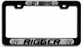 Rigger On Board 3d Metal License Plate Frame Heavy Duty Universal Fit Tag Holder For Auto Suv And Truck 12 X 6 In 