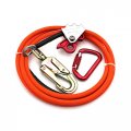 Httmt Climbing Rope1 2 X 8 Steel Core Lanyard Kit Flipline Swivel Snap Hook Fixed Pin Rope Grab
