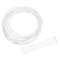 Flexible Pvc Tubing 4mm Id X 5mm Od 6 Feet Long Clear Vinyl Water Pipe Lightweight Plastic Hose With Zip Ties For Aquaponics 