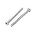 M3x45mm 304 Stainless Steel Flat Head Hex Socket Screws Fasteners Din7991 120pcs 