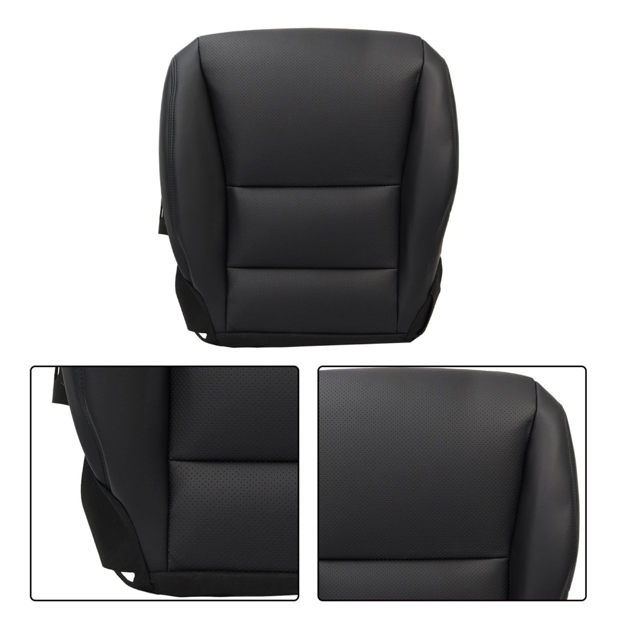 Perforated Front Driver Side Bottom Seat Cover Replacement For Acura Rdx 2007 2012 Black Artificial Leather Direct