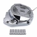 Httmt- Green Led Chrome Engine Cluctch Cover Compatible With 2001-2005 Suzuki Gsxr 600 750 1000 Gsx-r P N Mt313-010a-cd Green