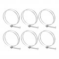 Uxcell 6pcs Double Wire Hose Clamp 103-110mm Adjustable Stainless Steel Clips With M8 Bolt For Dust Collection Pump Pipe