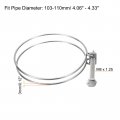 Uxcell 6pcs Double Wire Hose Clamp 103-110mm Adjustable Stainless Steel Clips With M8 Bolt For Dust Collection Pump Pipe