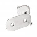Uxcell Stainless Steel 180 Degree Glass Clamp 2pcs For 8-12mm Thickness Single Side Round Frameless Corner Bracket Clip Shower