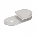 Uxcell Stainless Steel 180 Degree Glass Clamp 2pcs For 8-12mm Thickness Single Side Round Frameless Corner Bracket Clip Shower
