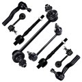 8pc Set Front Suspension Kit Fit 2006-2010 Ford Fusion 2007-2009 Lincoln Mkz 2006 Zephyr 2006-2009 For Mercury Milan Inner Tie 