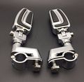 Hk Moto- Motorcycle Chrome Highway Airflow Foot Rest Pegs With 1 2 5 Inch Mounting Bracket For Honda Gl1800 Gl1500 Gl1100