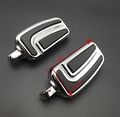 Hk Moto- Motorcycle Chrome Highway Airflow Foot Rest Pegs With 1 2 5 Inch Mounting Bracket For Honda Gl1800 Gl1500 Gl1100
