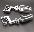 Hk Moto- Motorcycle Chrome Highway Airflow Foot Rest Pegs With 1 2 5 Inch Mounting Bracket For Honda Gl1800 Gl1500 Gl1100