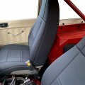 Ecotric Black Cloth Seat Covers Sets Compatible With 1991-1995 Jeep Wrangler Yj 4wd