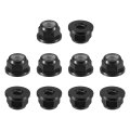 Nylon Insert Hex Lock Nuts 10pcs M2 5 X 0 45mm Aluminum Alloy Self-locking Anodizing Flange Nut For Fasteners Black 