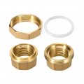 Uxcell Brass Pipe Union Connector Coupling 1pt Fitting With Female Threaded Connects Two Pipes 48mm Length