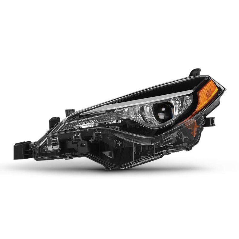 For 2017-2019 Toyota Corolla L Le Model Driver Side Black Housing Oe-style Single Projector Beam Headlight Headlamp Assembly