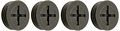 Hubbell-bell Cp450s Metallic Closure Plug Weatherproof Accessories 1 2-inch Thread Gray 4 Per Polybag 