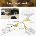 8000 Lbs Capacity Winch Snatch Block Universal Atv Utv Heavy Duty Rope Pulley With Black Coating Fit For 3 16 To 5 Inch Cable
