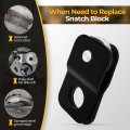 8000 Lbs Capacity Winch Snatch Block Universal Atv Utv Heavy Duty Rope Pulley With Black Coating Fit For 3 16 To 5 Inch Cable