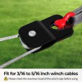 8000 Lbs Capacity Winch Snatch Block Universal Atv Utv Heavy Duty Rope Pulley With Black Coating Fit For 3 16 To 5 Inch Cable