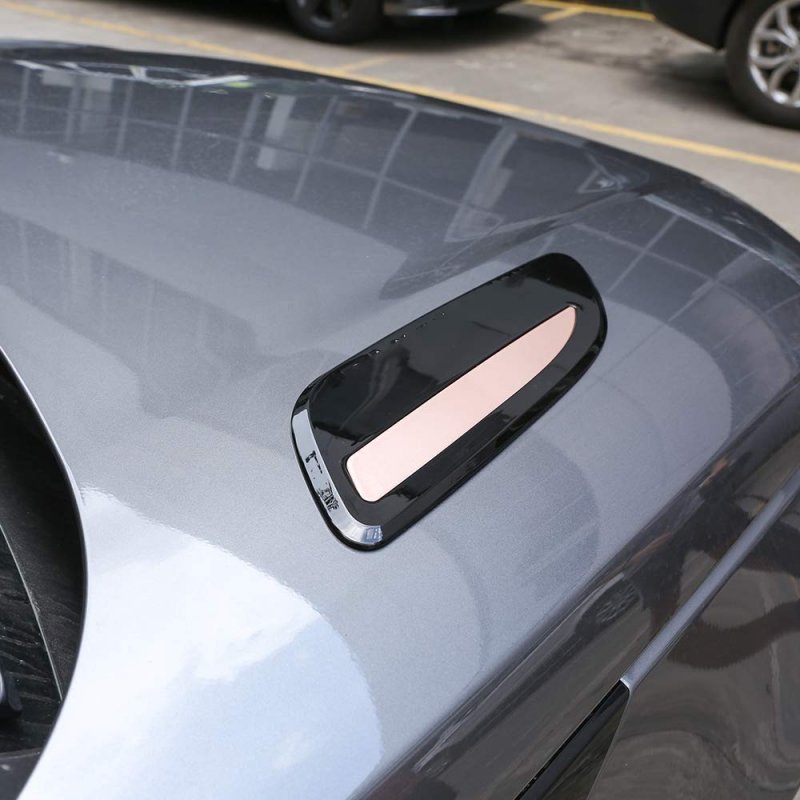 Yiwang Abs Chrome Dummy Hood Vent Slat Air Wing Trim Cover 2pcs For Land Rover Range Velar 2017 2018 2019 2020 Car Accessories