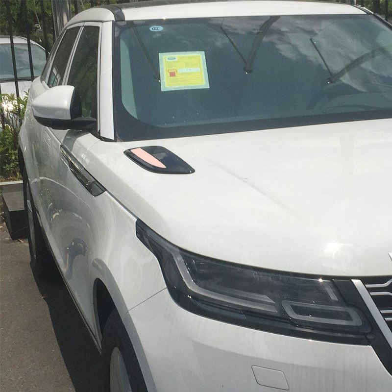 Yiwang Abs Chrome Dummy Hood Vent Slat Air Wing Trim Cover 2pcs For Land Rover Range Velar 2017 2018 2019 2020 Car Accessories