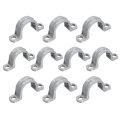 10pcs 1 2 Inch Pvc Pipe Straps Hole Conduit Clamps Supports Mounting Bracket Clips For Cables And Tube Fittings Gray 