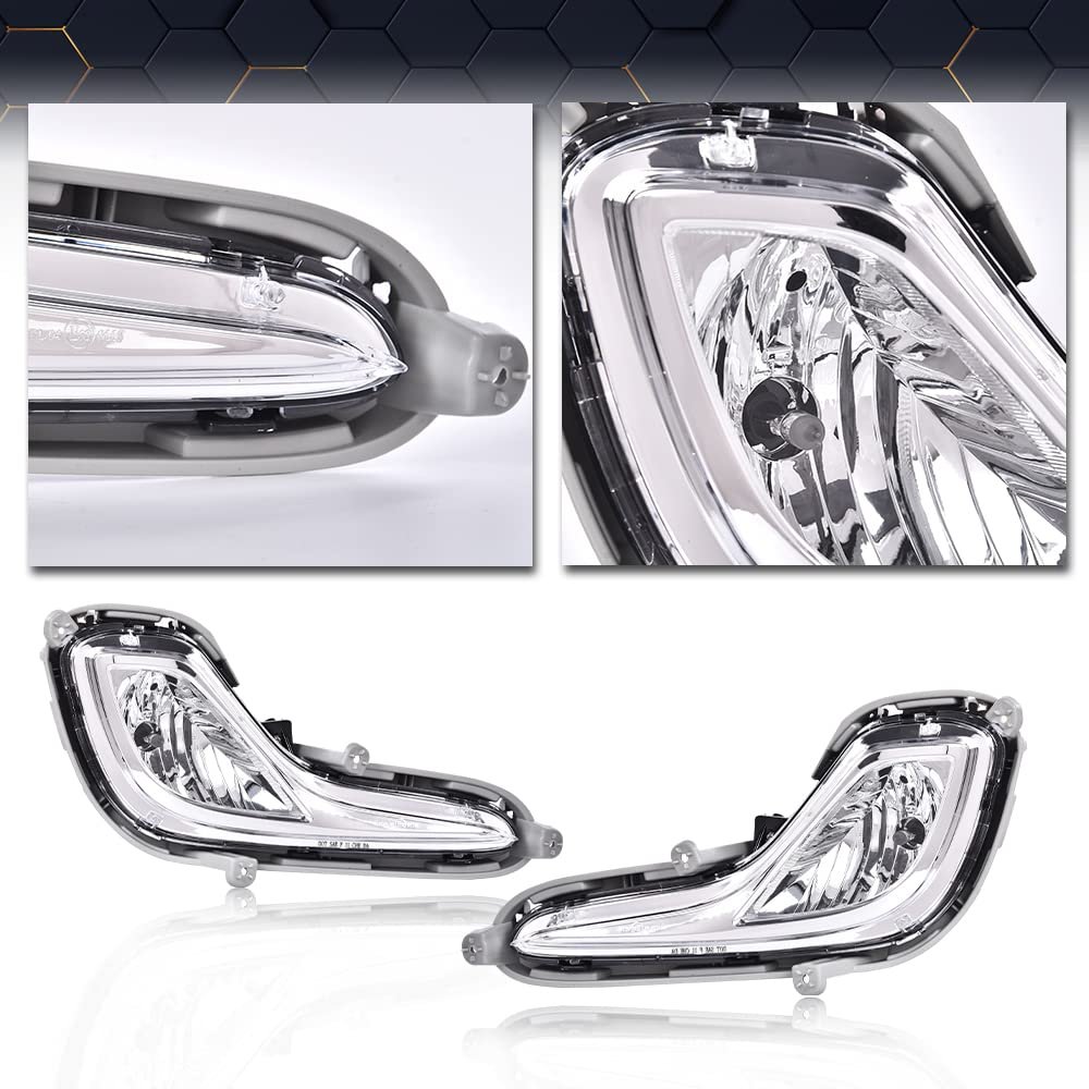 Bumper Fog Light For Hyundai Accent 2012 2013 2014 2015 2016 2017 922011r010 922021r000 Hy2592139 Hy2593139