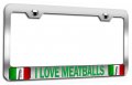 I Love Meatballs Italian Italy Chrome Metal License Plate Frame Tag Holder E69 