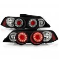Black Bezel Premium Led Tail Light Housing Lamp Assembly For 2002-2004 Acura Rsx Driver And Passenger Side Replacement 