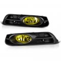 Jdm Yellow Oe-style Front Fog Light Driving Lamp Assembly W Bezel For 2012-2013 Honda Civic Coupe Power Switch Universal Wiring 