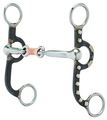 Weaver Leather Professional Argentine Bit With 5 Sweet Iron Copper Wire Wrapped Dogbone Mouth German Silver Trim 