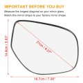 X Autohaux Car Rearview Right Side Heated Mirror Glass With Backing Plate 7632b610 For Mitsubishi Outlander 2014-2020