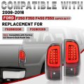 Hecasa Pair Led Tail Lights For 2008-2016d F250 F350 F450 F550 Super Duty Replacement For Fo2800208 Lamp W Led Tube Bar Driver