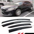 Jdm 3d Wavy Style Smoked Window Visor Vent Shade Rain Guard Deflector Compatible For 2015-2020 Mazda 6 Sedan