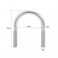 Uxcell U-bolts 5pcs 1 38 35mm Inner Width 53mm Length M6 304 Stainless Steel U-bolt Fastener For 33mm Pipe Dia