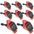 Dmcoil Set Of 8 Red Ignition Coil Pack Compatible With Nissan 350z 370z Altima Nv200 Np300 Qashqai X-trail Maxima Vii