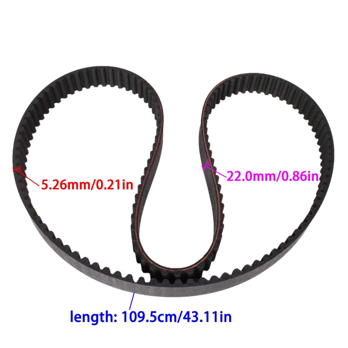 Outboard Engine Timing Belt 67f-46241-00 For Yamaha 75hp 80hp 90hp 100hp 115hp Fits 57-804145 And Sierra 18-15131
