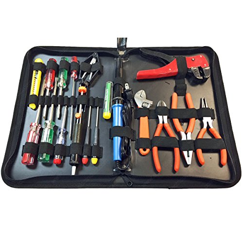 18 Pc Electronic Master Tool Kit Model Emk 2 Soldering Iron Screwdrivers Pliers Wire Strippers Voltage Tester More
