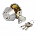 Uxcell House Bedroom Door Metal Security Deadbolt Lock Sliver Tone W Keys