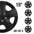 Universal Hubcap Wheel Covers 15 In Black Abs Material Rim Cover For Acura Chevrolet Dodge Ford Honda Hyundai Kia Mazda