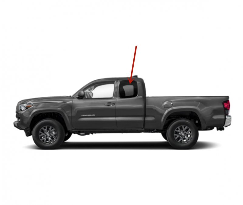 Driver Left Side Rear Quarter Window Glass For Toyota Tacoma 2005 To 2015 Extended Cab Pickup Tempered Solar Controlled Factor
