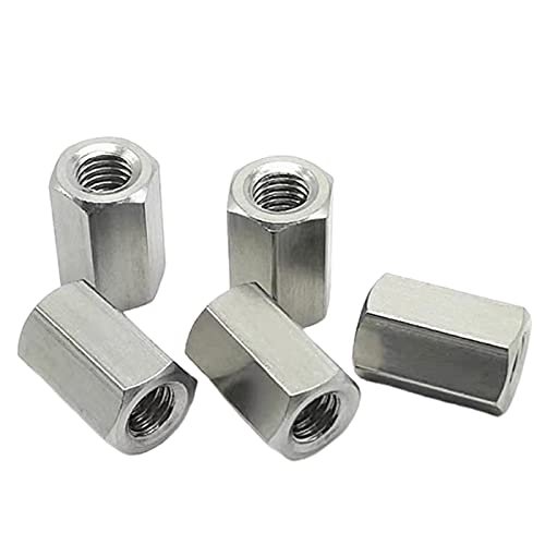 Stainless Steel 304 Coupling Nuts Hex Long M3 M4 M5 M6 M8 M10 M12 M14 M16 M18 M20 M24 Din6334 M8x40mm Pack 20