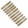 Uxcell M6 Hanger Bolts Length 1-5 8 40mm Double Headed Self-tapping Screw 6mm Wood Joint Furniture Legs 10pcs