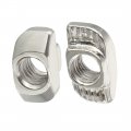 Uxcell Sliding T Slot Nuts M5 Half Round Roll In T-nut For 3030 Series Aluminum Extrusion Profile Carbon Steel Nickel-plated