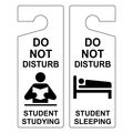 Compliancesigns Plastic Do Not Disturb Door Hanger 8x3 With English White 