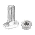 20pcs T Slot Drop-in Bolt M8 X 20mm-slot Bolts Carbon Steel T Shape Stud Sliding Screw Hammer Head T-bolt For Standard 4040 
