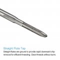 Uxcell 4pcs Metric Thread Taps M2 X 0 4 H2 High Speed Steel Straight Flutes Machine Screw Threading Tapping Repair Tools