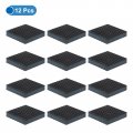 Uxcell 12pcs Ribbed Anti-vibration Isolation Rubber Pads 4 Length X 7 8 Thick Square Anti Vibration With Eva Center Layer For